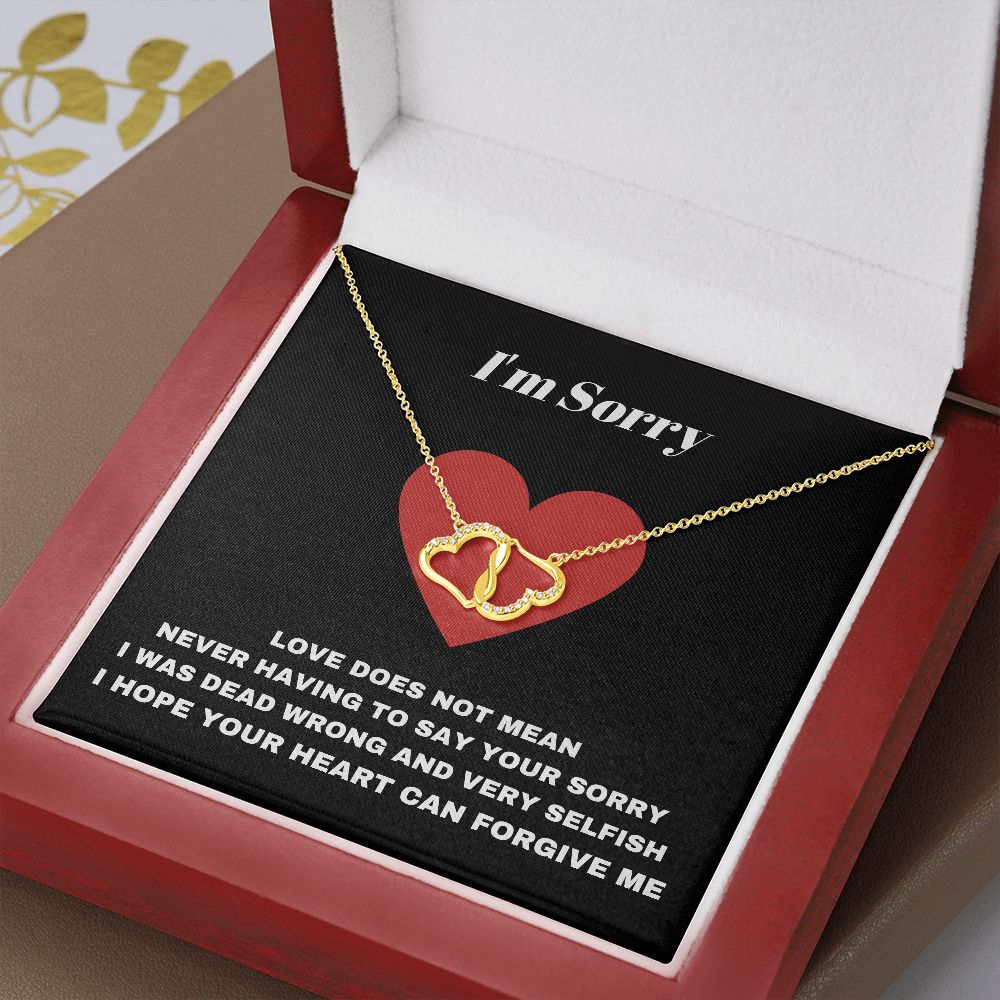 GS Gifting Stop Gold Necklace I'm Sorry Apology Gift for Wife, Girlfriend Partner or Friend