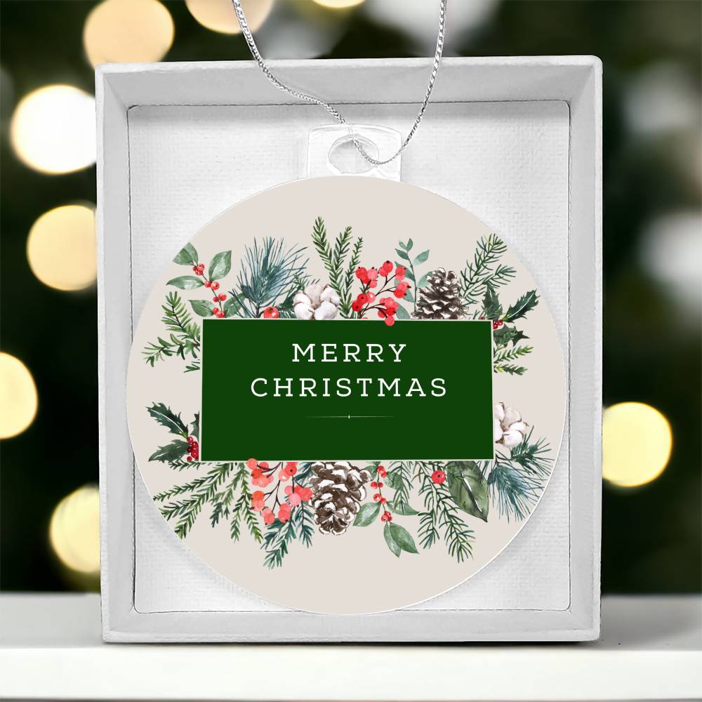 MERRY CHRISTMAS ORNAMENT