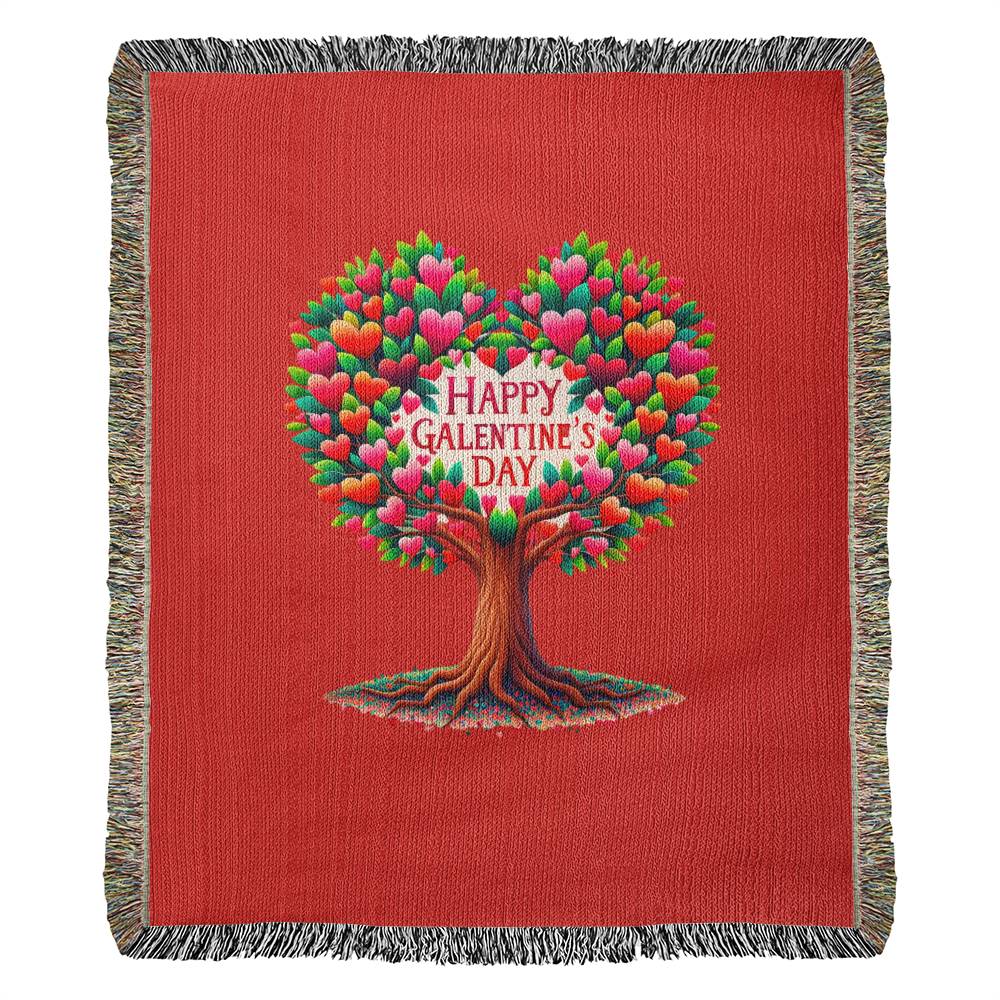Happy Galentine's Day Heirloom Woven Blanket Girls Gals Gift