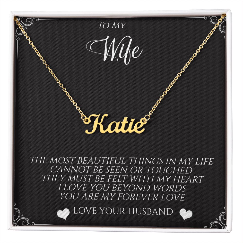 GS Gifting Stop To My Wife Personalized Name Necklace Birthday Anniversary Just Because Gift - giftingstop
