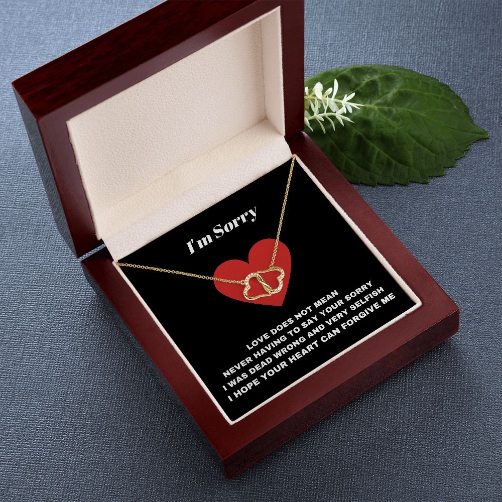 GS Gifting Stop Gold Necklace I'm Sorry Apology Gift for Wife, Girlfriend Partner or Friend