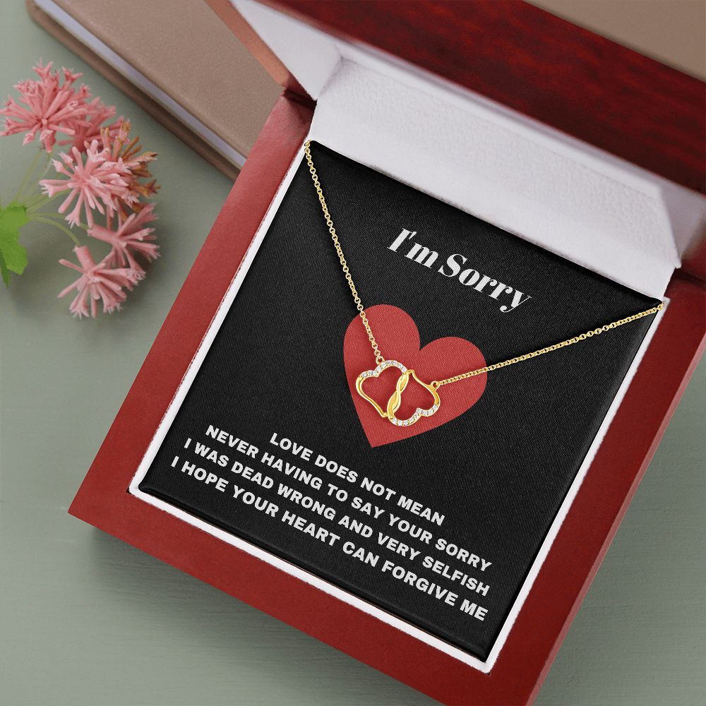 GS Gifting Stop Gold Necklace I'm Sorry Apology Gift for Wife, Girlfriend Partner or Friend