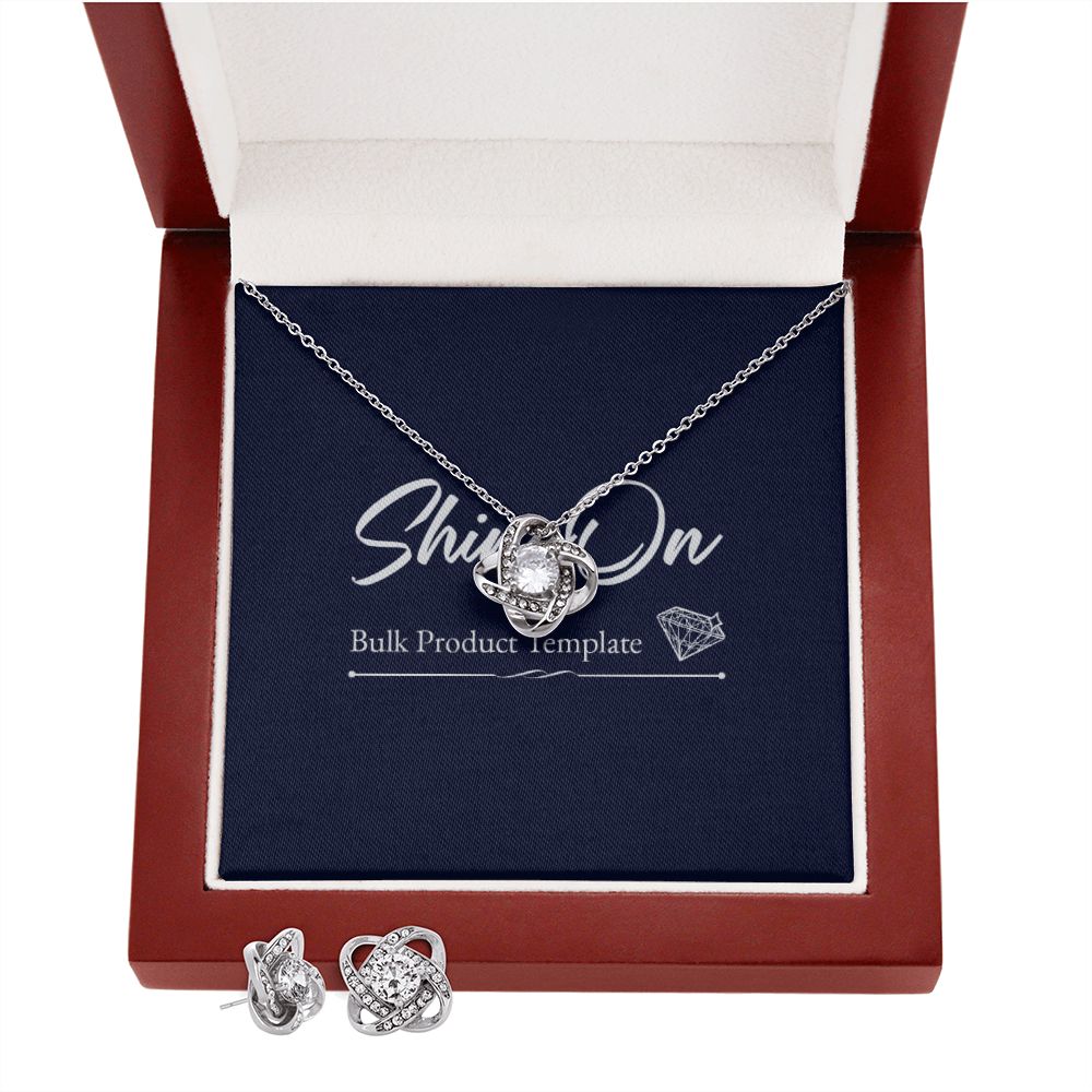 Love Knot Necklace and Earring Gift Set
