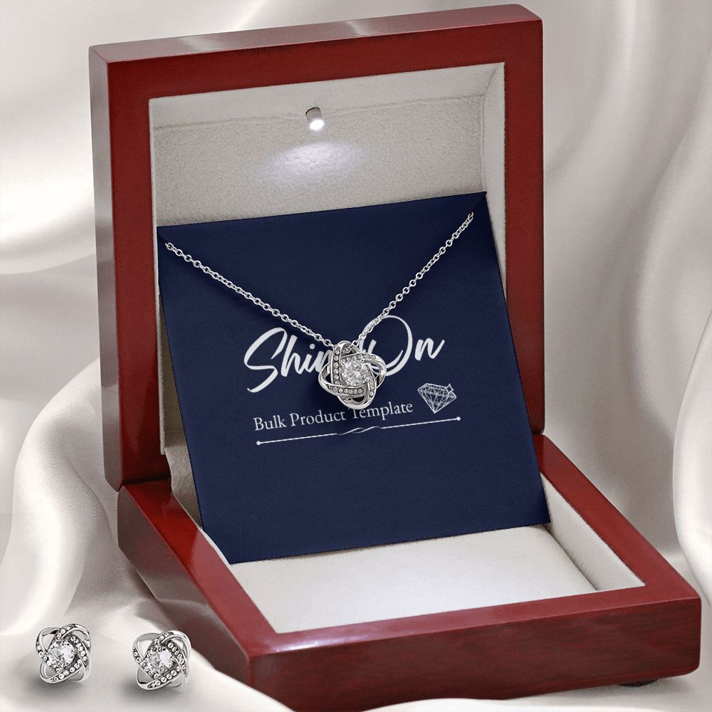 Love Knot Necklace and Earring Gift Set