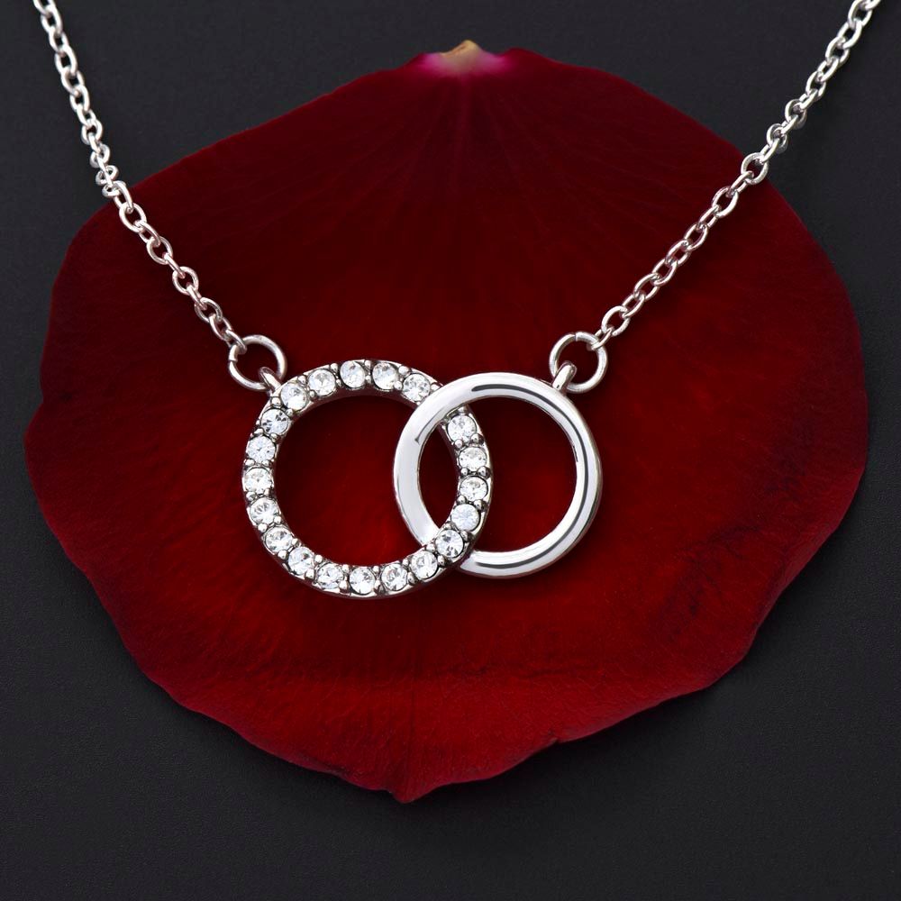 GS Gifting Stop To My Wife A Perfect Pair Necklace Interlocking Circles Romantic Birthday Anniversary Gift - giftingstop