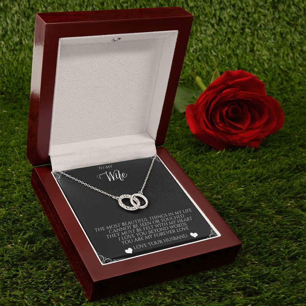 GS Gifting Stop To My Wife A Perfect Pair Necklace Interlocking Circles Romantic Birthday Anniversary Gift - giftingstop