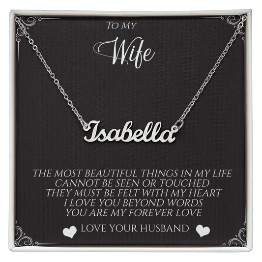 GS Gifting Stop To My Wife Personalized Name Necklace Birthday Anniversary Just Because Gift - giftingstop