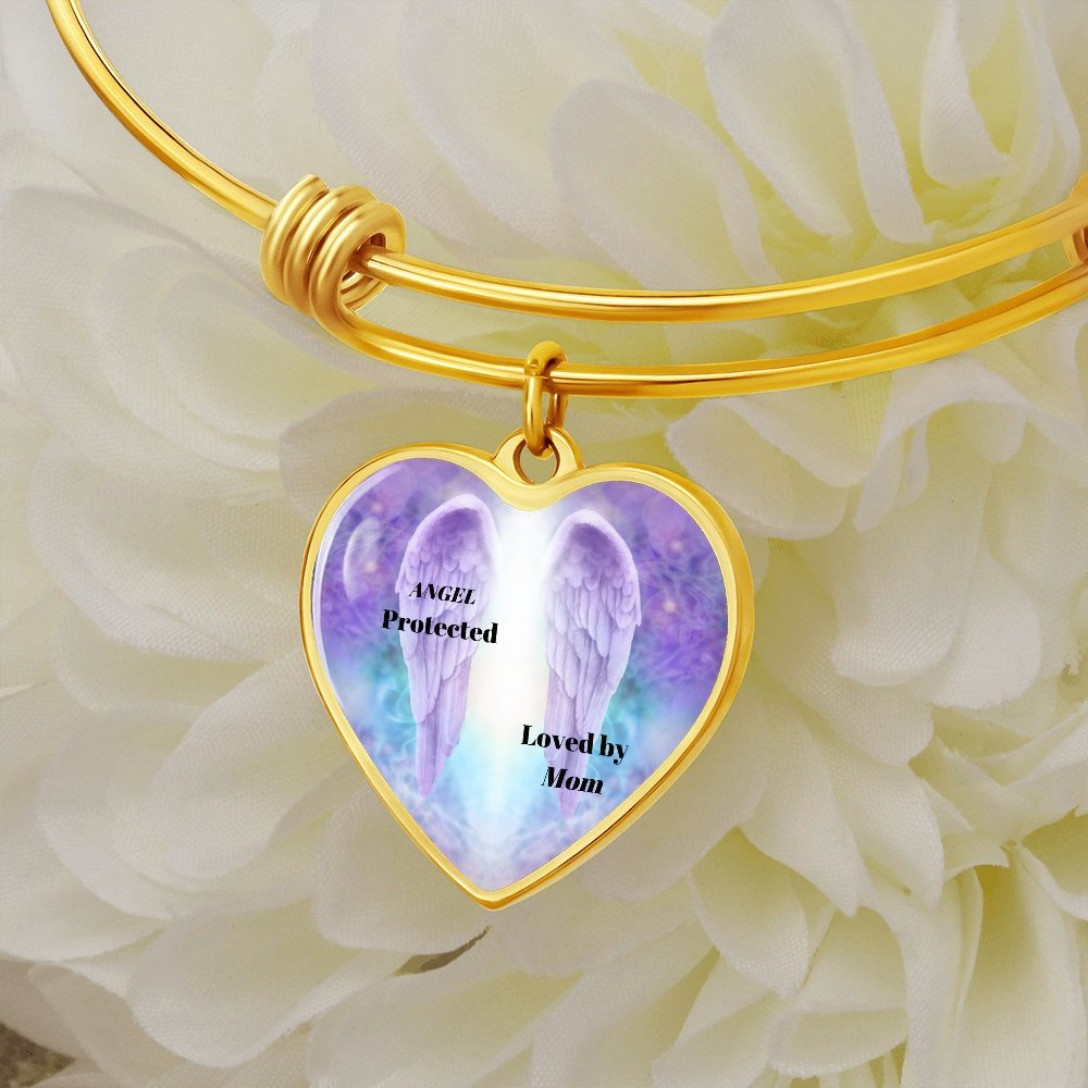 Heart Bracelet Angel Protected Loved By Mom - giftingstop