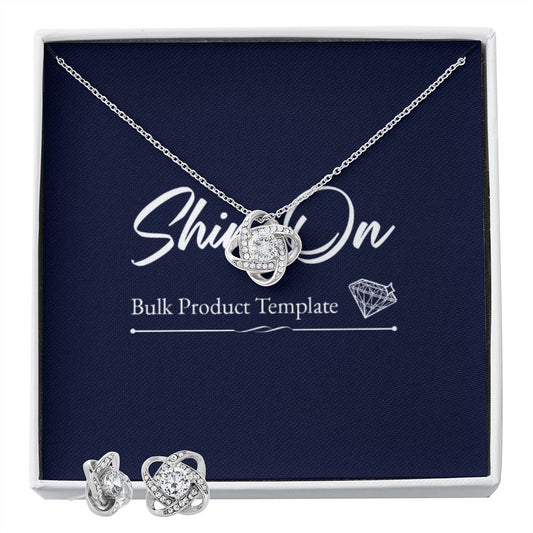 Love Knot Necklace and Earring Gift Set - giftingstop
