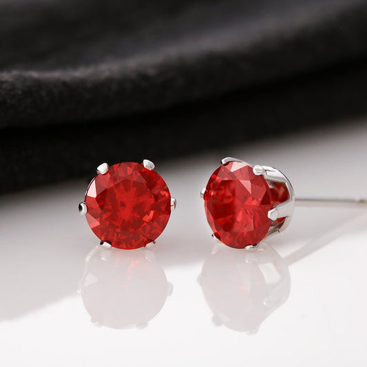 Red Cubic Zirconia Earrings - giftingstop