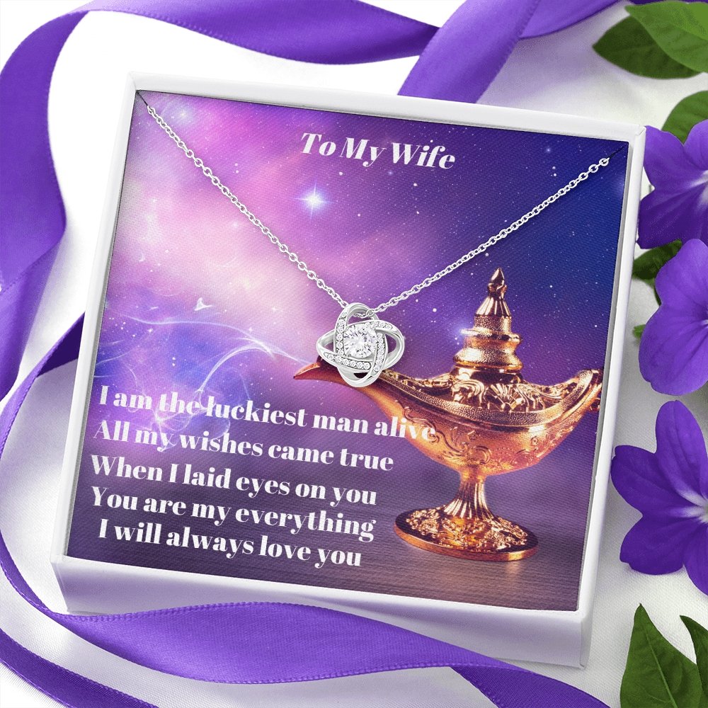 To My Wife (9) To My Wife Luckiest Man Alive Necklace - giftingstop
