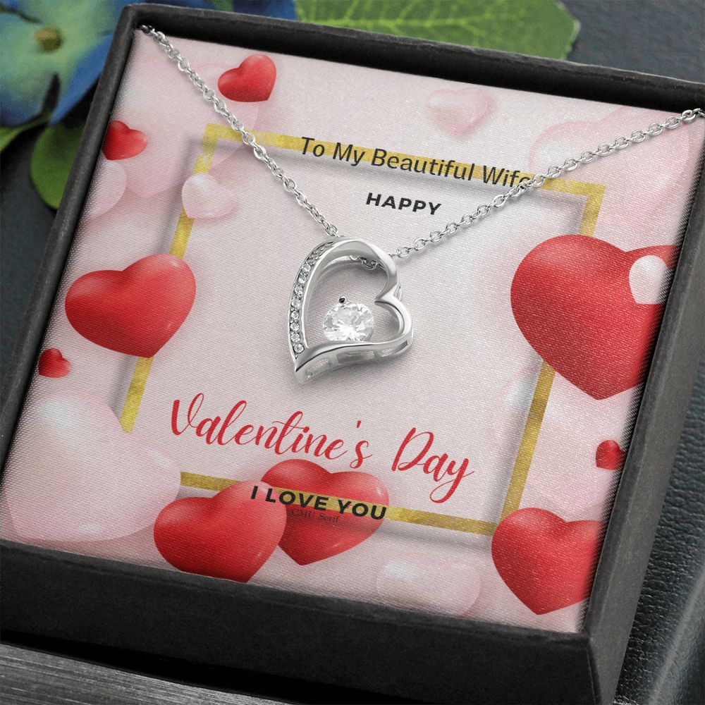 To My Wife Happy Valentine's Day Necklace - giftingstop