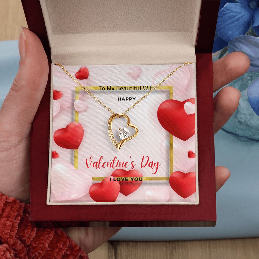To My Wife Happy Valentine's Day Necklace - giftingstop