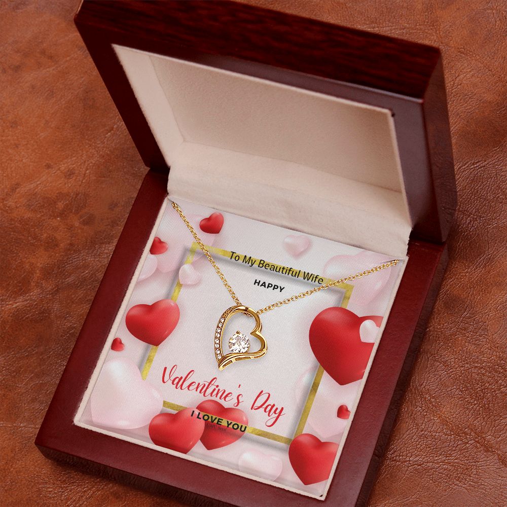 To My Wife Happy Valentine's Day Necklace - giftingstop