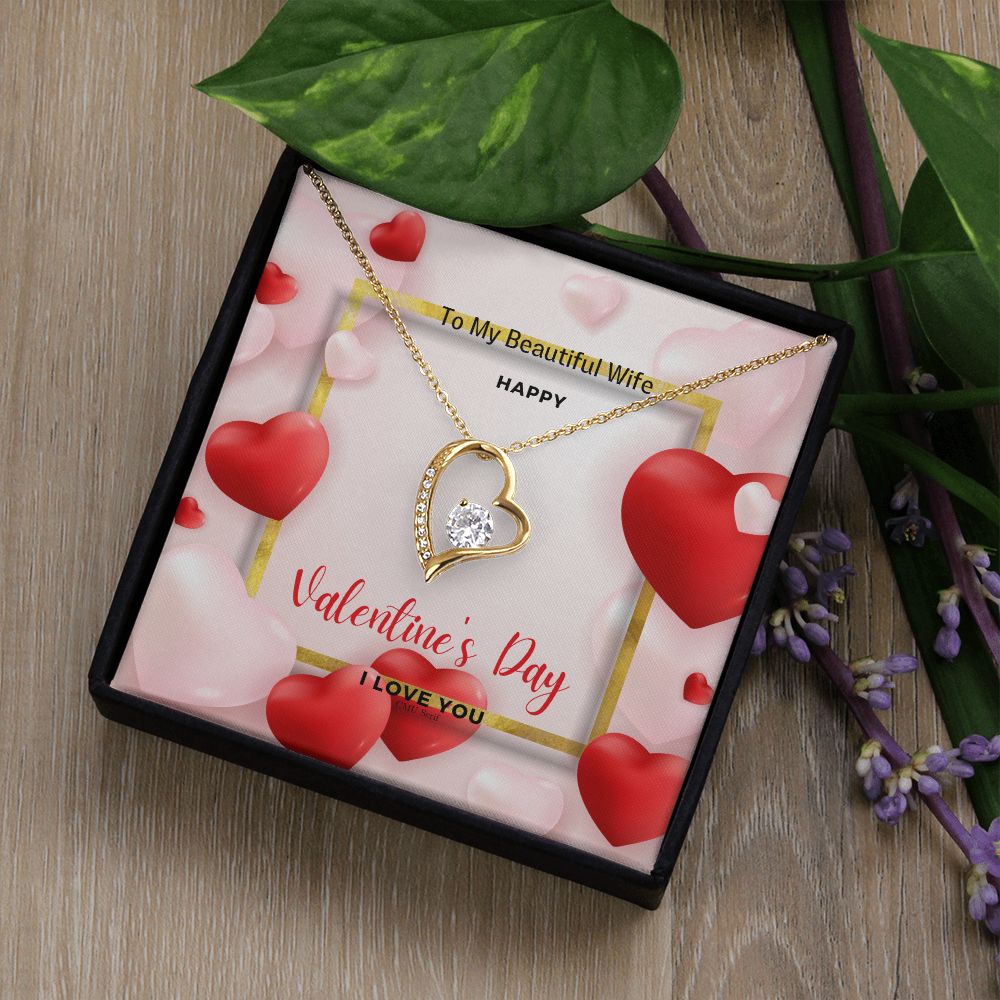 To My Wife Happy Valentine's Day Necklace - giftingstop