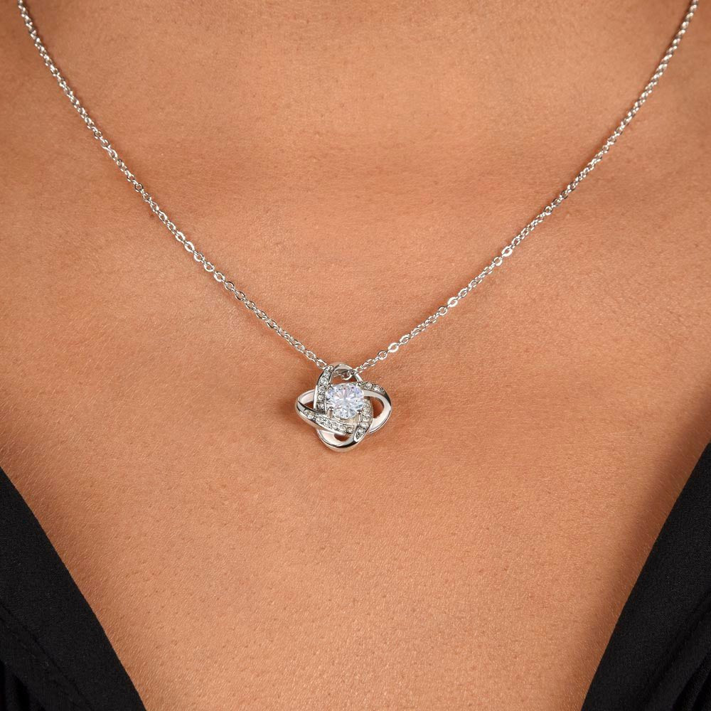 To My Wife Love Knot Necklace Gift Birthday Anniversary - giftingstop