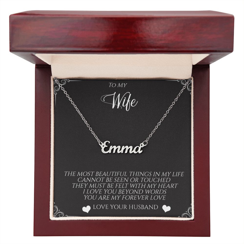 GS Gifting Stop To My Wife Personalized Name Necklace Birthday Anniversary Just Because Gift - giftingstop