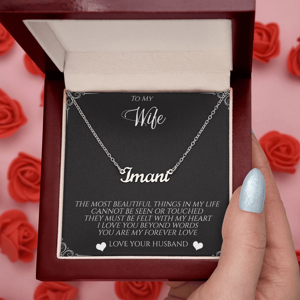 GS Gifting Stop To My Wife Personalized Name Necklace Birthday Anniversary Just Because Gift - giftingstop