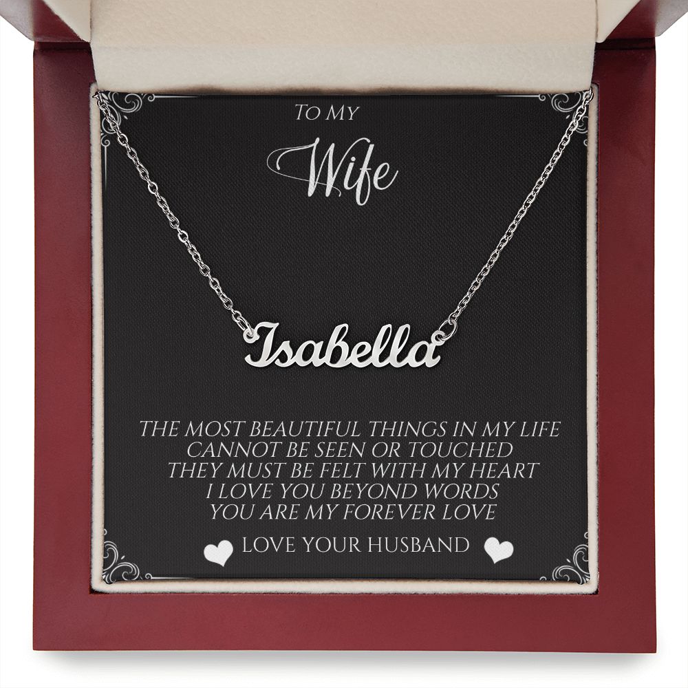 GS Gifting Stop To My Wife Personalized Name Necklace Birthday Anniversary Just Because Gift - giftingstop