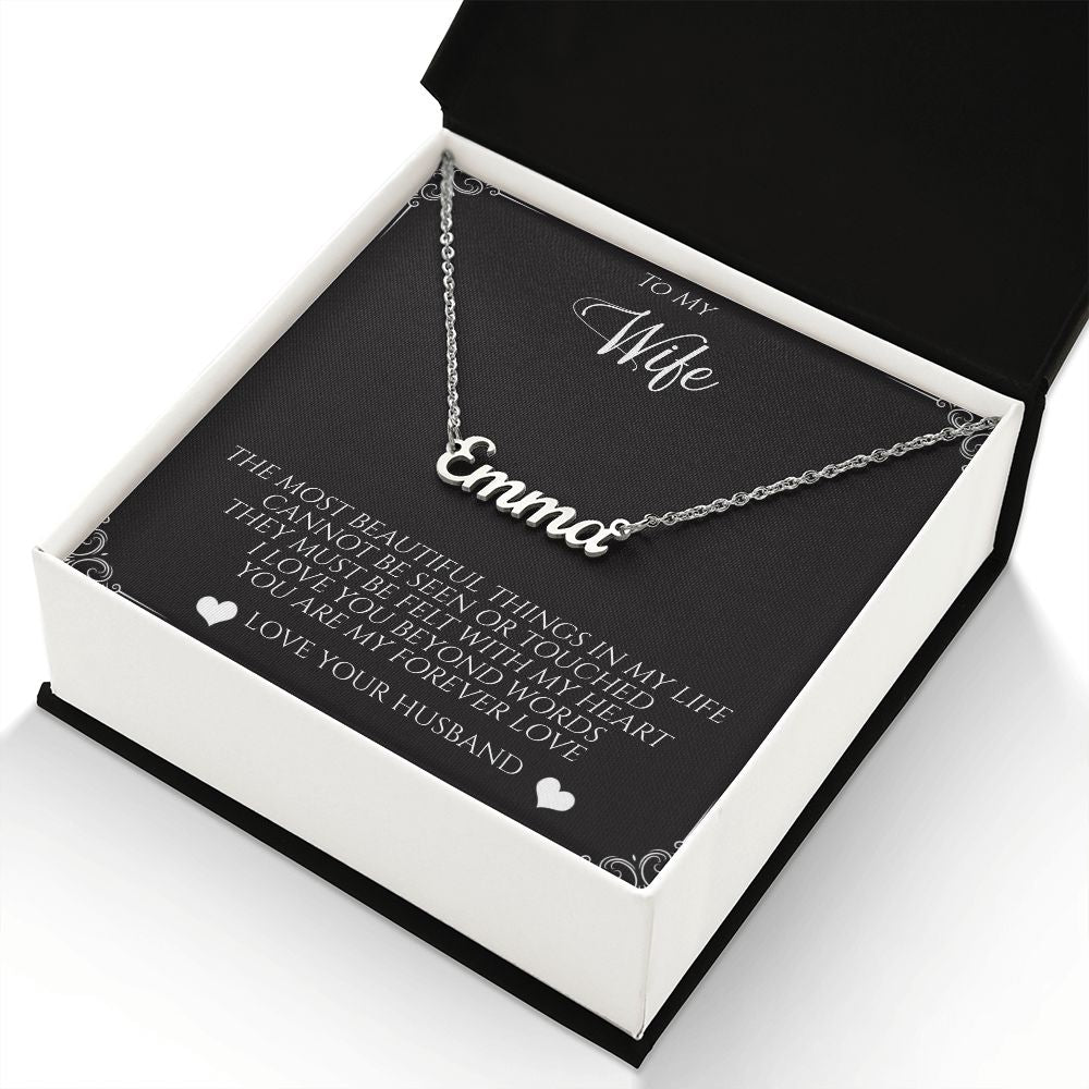 GS Gifting Stop To My Wife Personalized Name Necklace Birthday Anniversary Just Because Gift - giftingstop