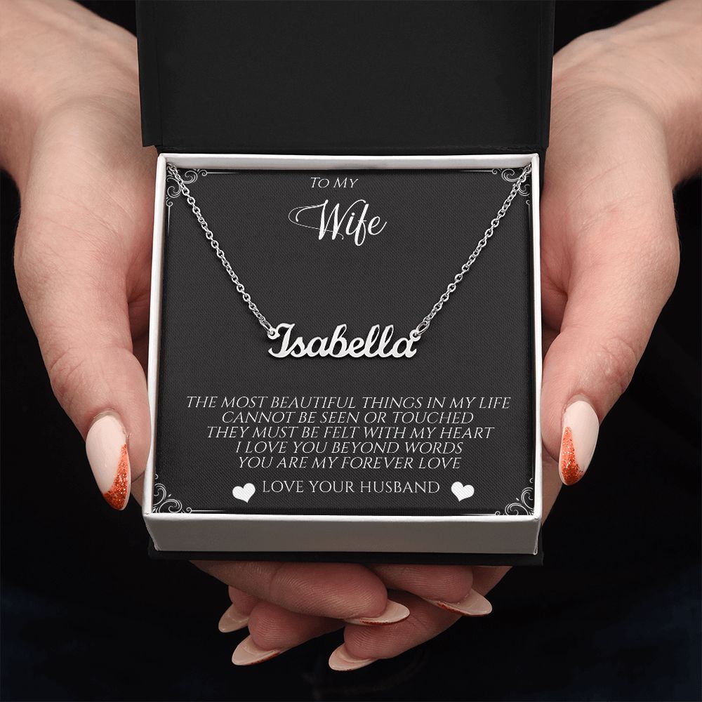 GS Gifting Stop To My Wife Personalized Name Necklace Birthday Anniversary Just Because Gift - giftingstop