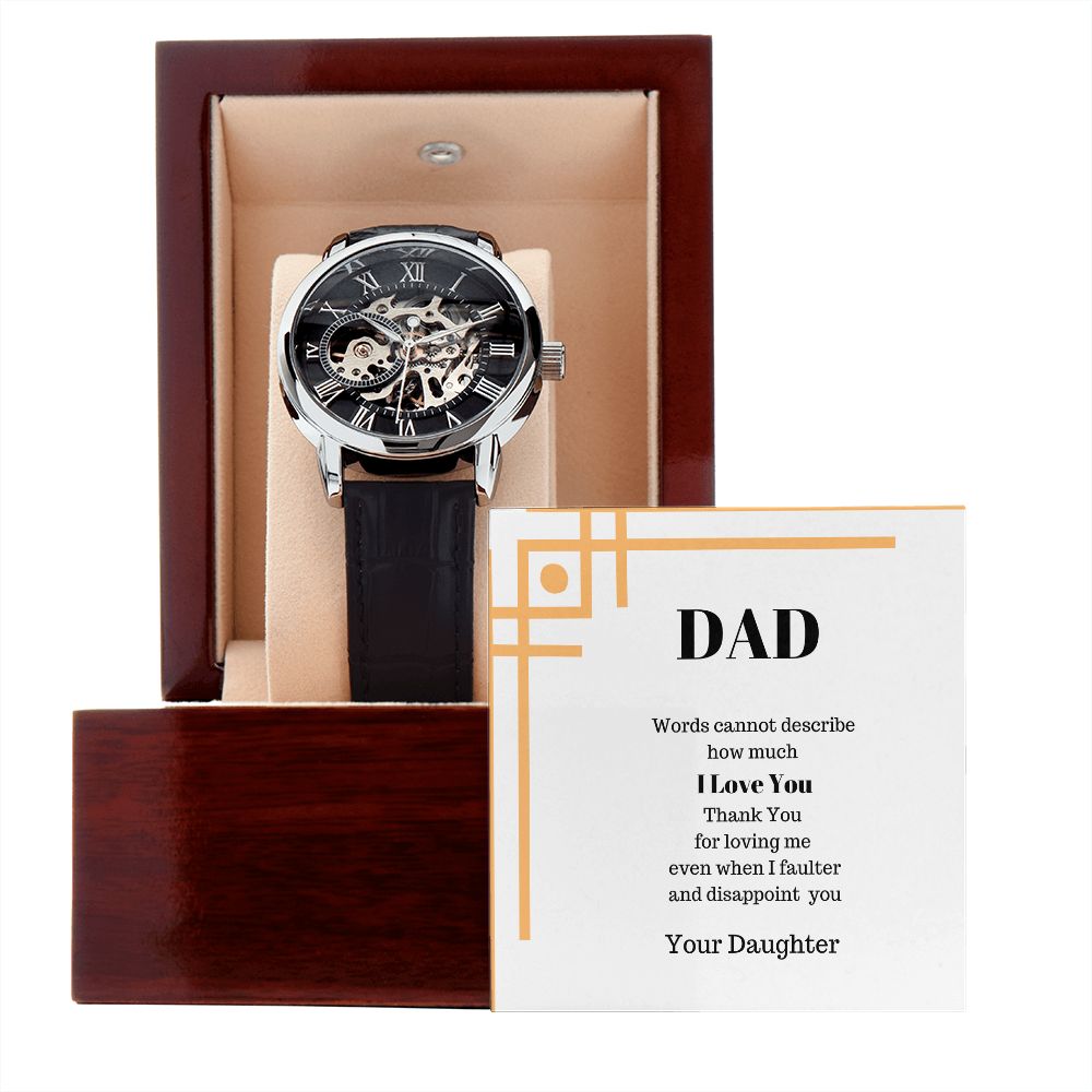 To My Dad Luxury Openwork Watch - giftingstop