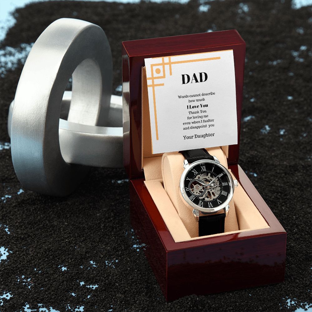 To My Dad Luxury Openwork Watch - giftingstop