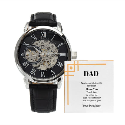 To My Dad Luxury Openwork Watch - giftingstop