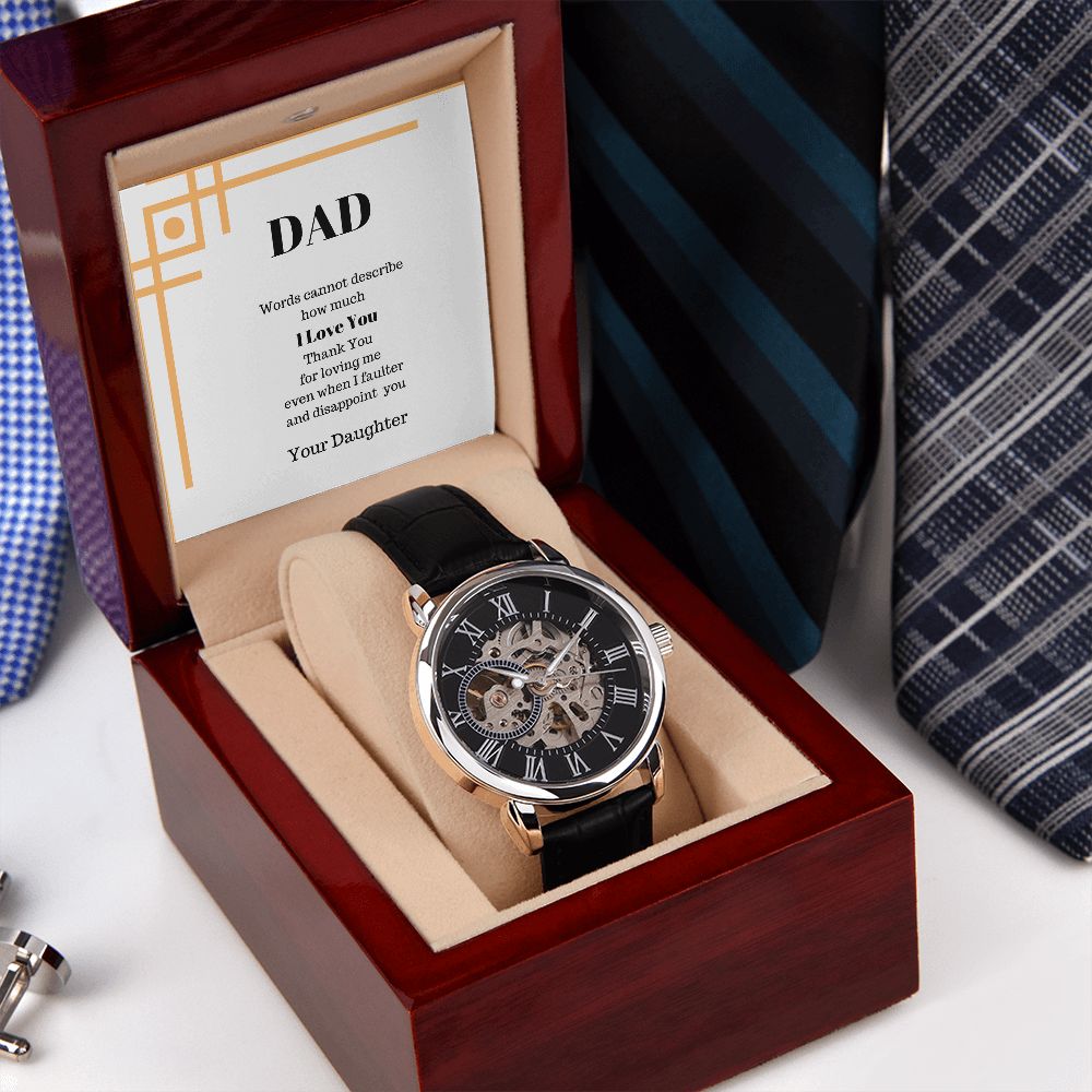 To My Dad Luxury Openwork Watch - giftingstop