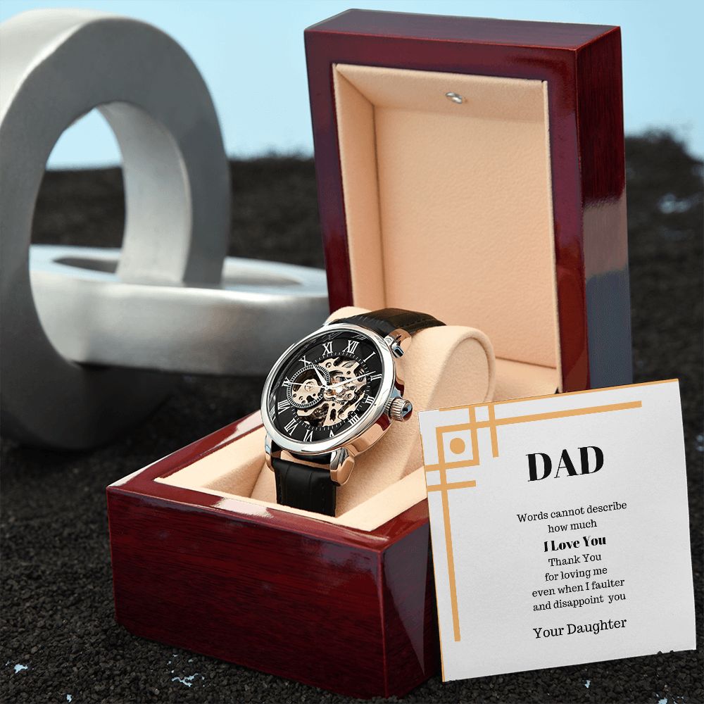 To My Dad Luxury Openwork Watch - giftingstop