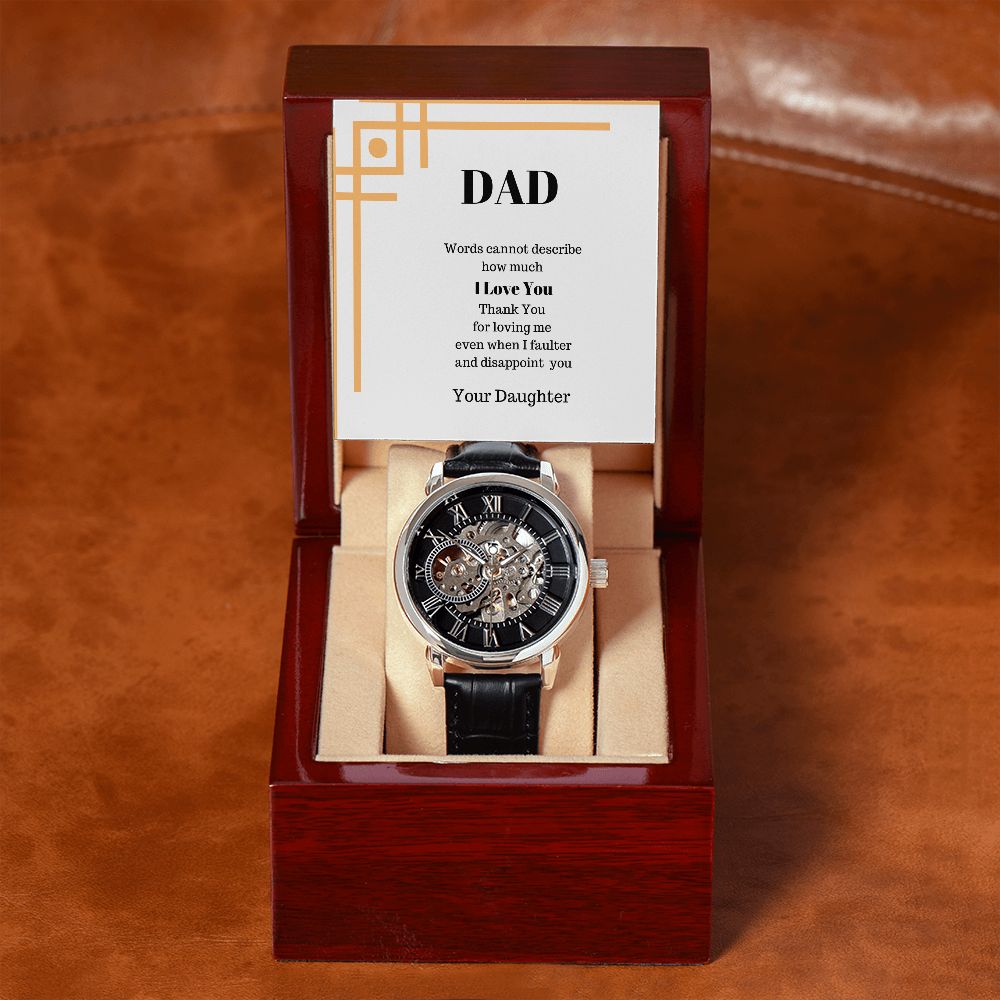 To My Dad Luxury Openwork Watch - giftingstop