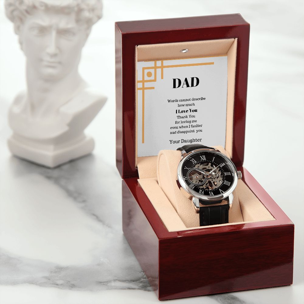 To My Dad Luxury Openwork Watch - giftingstop