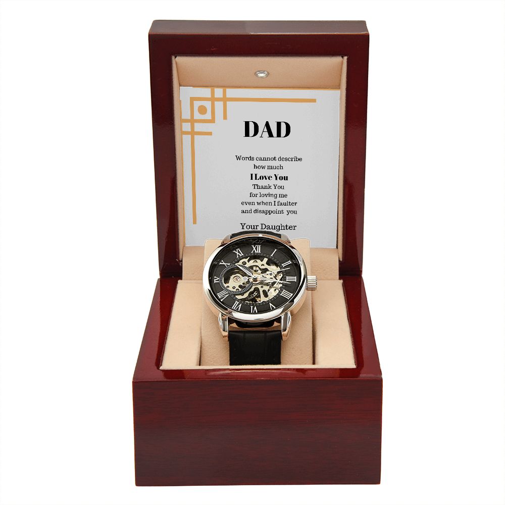 To My Dad Luxury Openwork Watch - giftingstop