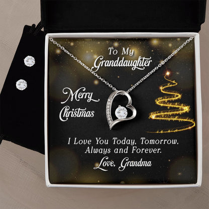 To My Granddaughter Heart Necklace - giftingstop