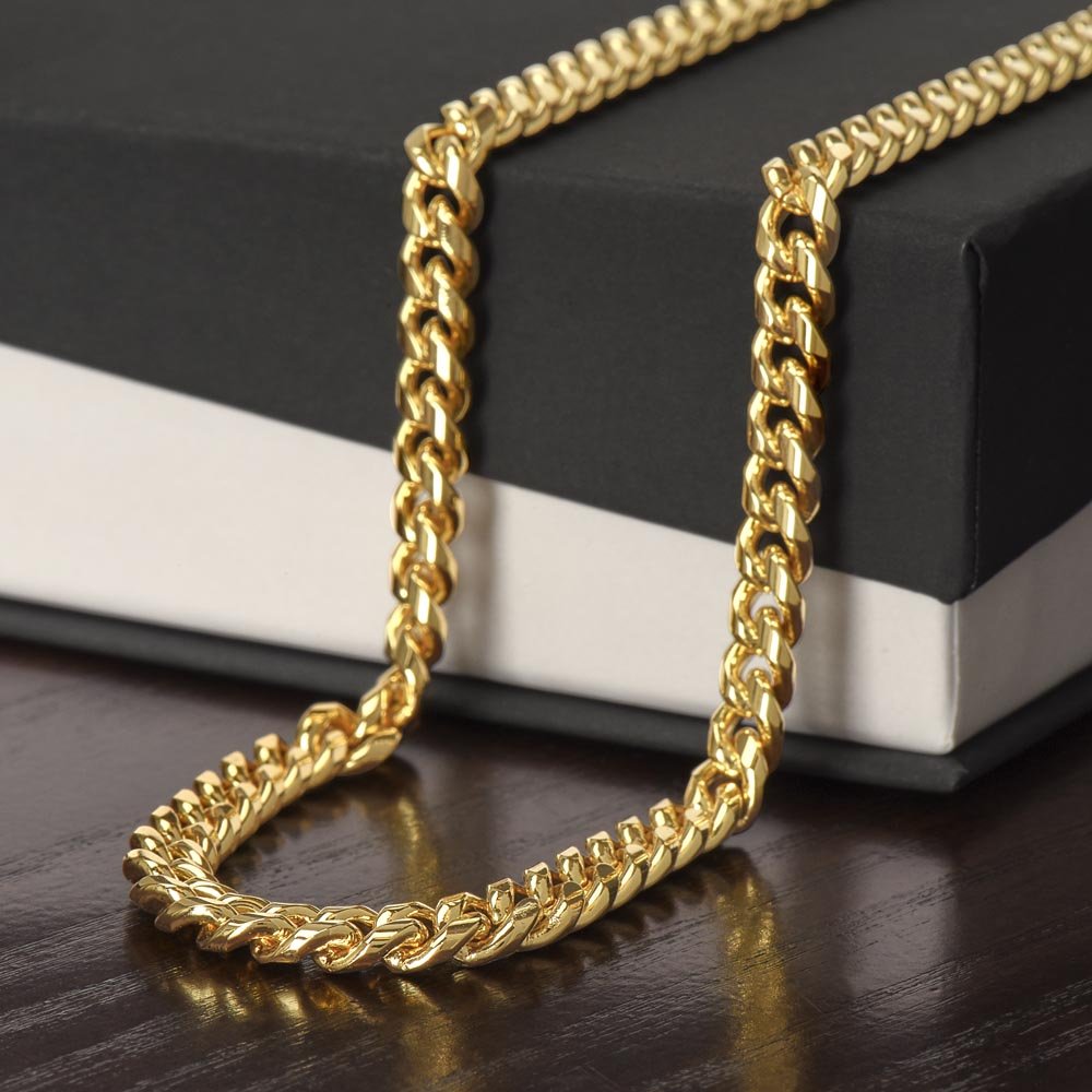 To My Husband I Love You Cuban Link Chain Gift - giftingstop